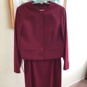 Classic (80's) Pendleton wool cropped jacket and pencil skirt set